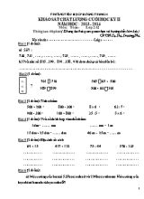 Đề khảo sát chất lượng cuối học kỳ II môn Toán Lớp 2 - Năm học 2013-2014 - Trường Tiểu học Phương Trung II